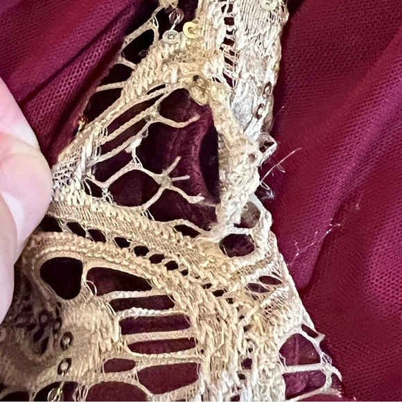 Revolution Girls Costume Dance Ice skating dress burgundy small adult size - Picture 15 of 16